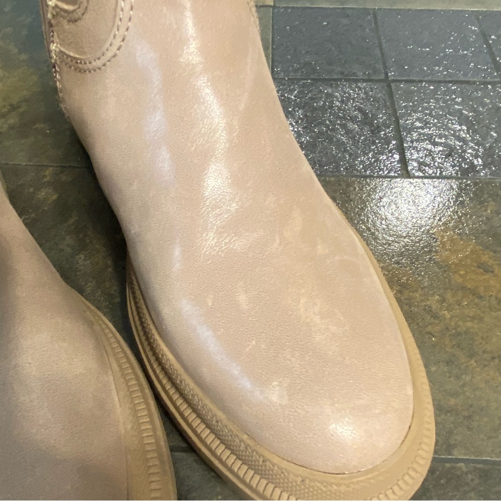 Lucky Brand Tan Taupe Eabile Lug Sole Ankle Boots 9M - Picture 9 of 10
